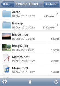 Screenshot iPhone App USB Disk