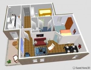 Wohnung am PC einrichten - Sweet Home 3D
