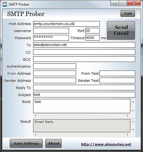 SMTP-Server überprüfen