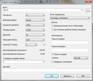 7-Zip Dateikompression
