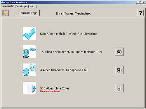 Screenshot CopyTrans TuneTastic