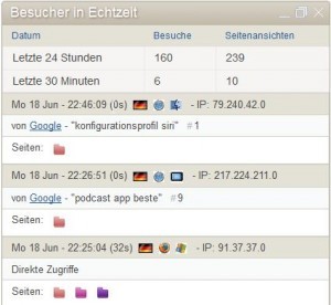 piwik-echtzeit screenshot