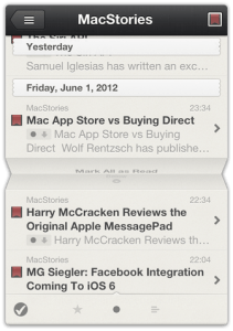 Newsreader App für iPhone und iPad Screenshot Reeder