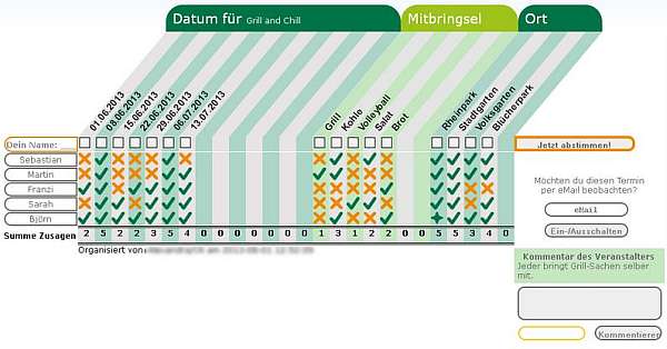 Termine online abstimmen Terminabstimmung online