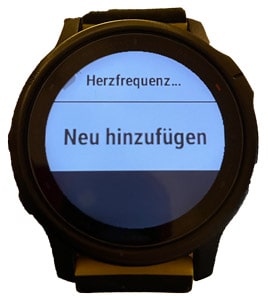 Neue Funktionen hinzufügen (Garmin fenix)