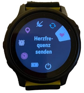 Herzfrequenz von Garmin senden